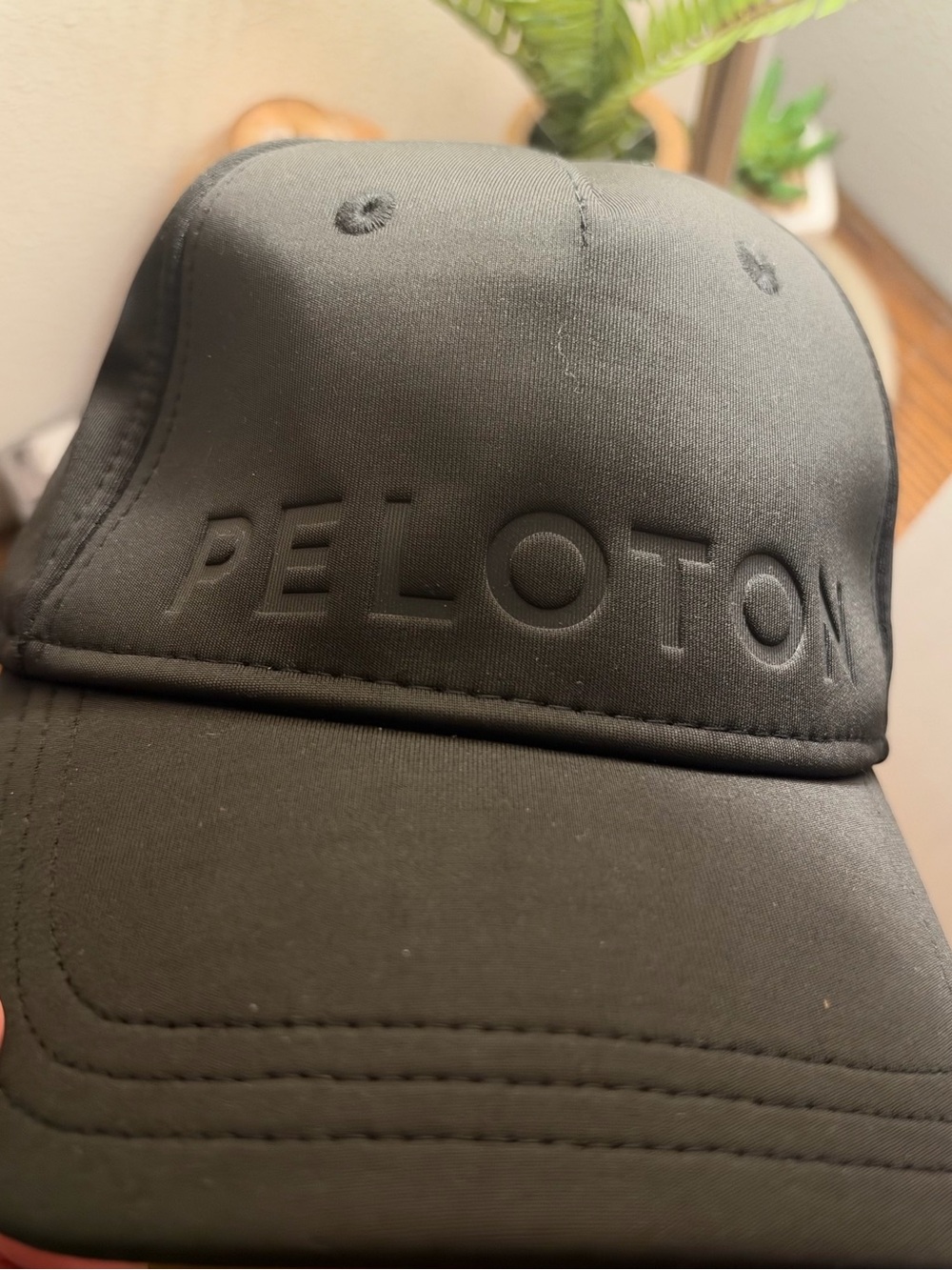 Peloton Black Embossed Logo Baseball Cap